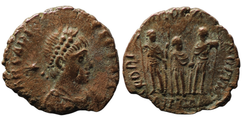 Arcadius (AD 383-388). Antioch
AE Follis (16mm, 2,01g)