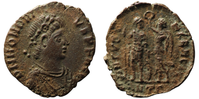 Honorius (AD 393-423). Antioch
AE Follis (18mm, 2,53g)