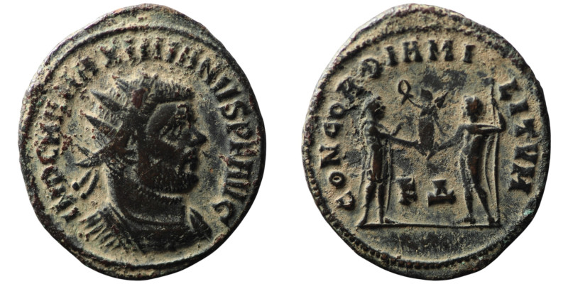 Maximianus Herculius (AD 286-305). Kyzikos
AE Antoninianus (22mm, 2,71g)

Reslis...