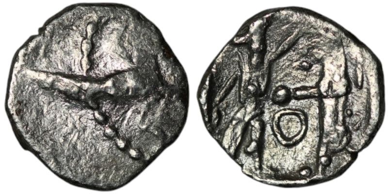 SAMARIA. 'Middle Levantine' Series. (Circa 375-333 BC).
AR Obol (10mm, 0,41g)

R...