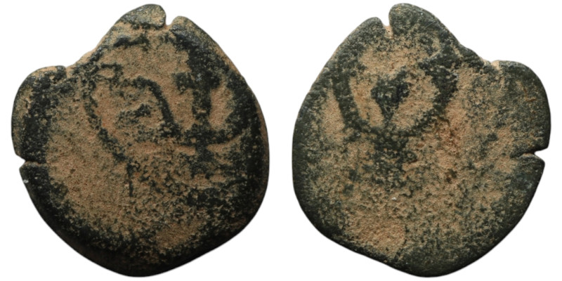 JUDAEA. Herodian Dynasty. Herod I the Great (40-4 BC). Jerusalem
AE Prutah (14mm...
