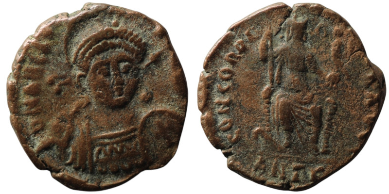 Arcadius (AD 383-388). Antioch
AE Follis (16mm, 2,26g)