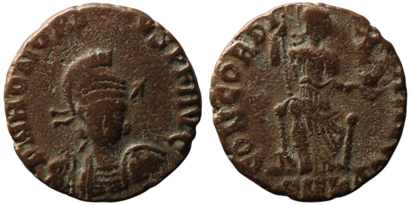 Honorius (AD 393-423). Kyzikos
AE Follis (16mm, 1,63g)