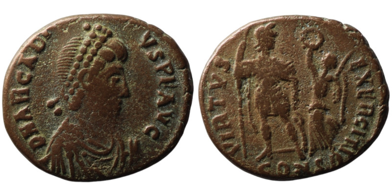 Arcadius (AD 383-388). Constantinople
AE Follis (18mm, 2,97g)