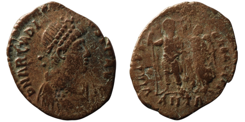 Arcadius (AD 383-388). Antioch
AE Follis (19mm, 1,71g)