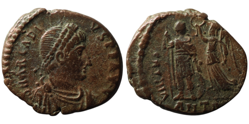Arcadius (AD 383-388). Antioch
AE Follis (19mm, 3,16g)