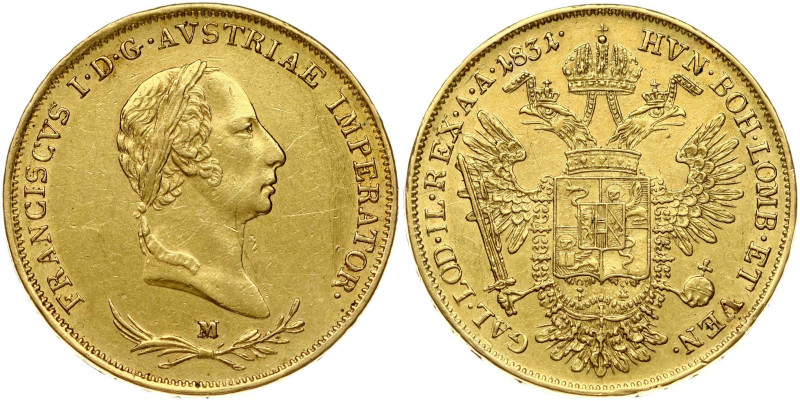 Austria. Franz I (1804-1835). Sovrano 1831 M, Milan. Gold 11.24 g. Fr. 741d; C-1...
