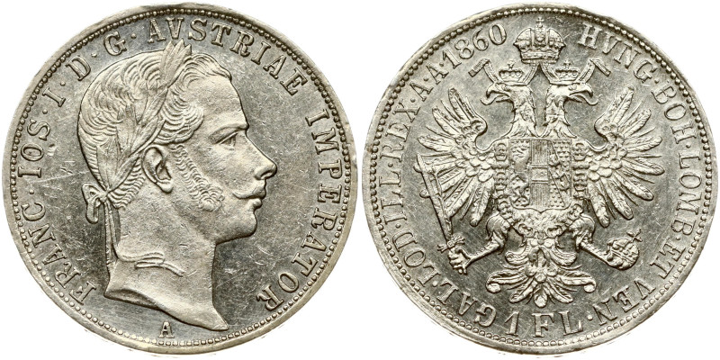 Austria. Franz Joseph I (1848-1916). 1 Florin 1860 A. Silver 12.30 g. KM-2219.