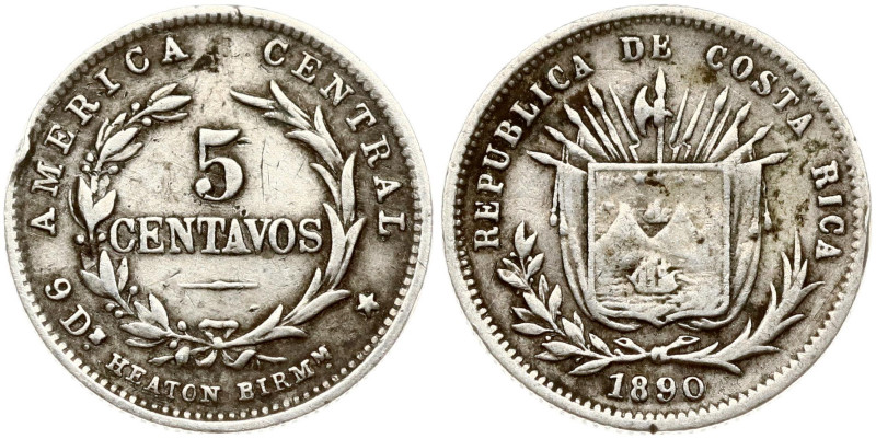 Costa Rica 5 Centavos 1890