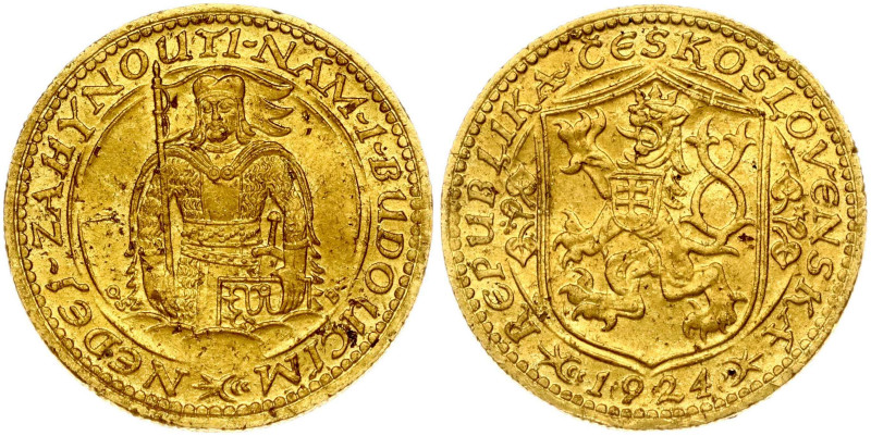 Czechoslovakia. Ducat 1924. Gold 3.48 g. Fr. 2; KM-8.