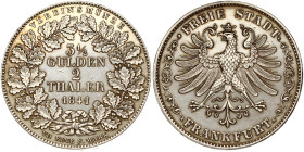 Germany Frankfurt 2 Taler 1841