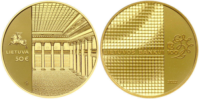 Lithuania. 50 Euro 2022, 100th anniversary of the Bank of Lithuania. Mintage 3 0...