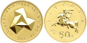 Lithuania 50 Euro 2022 Constitution