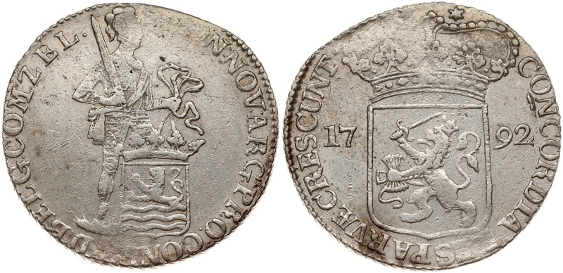 Netherlands. Zeeland. Silver Ducat 1792. Silver 27.63 g. KM 52.4.