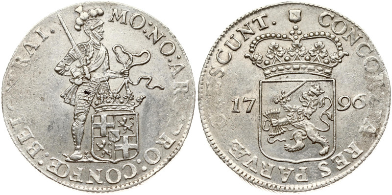 Netherlands, Batavian Republic, Utrecht. Silver Ducat 1796. Silver 28.12 g. KM 1...