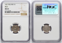 Poland Szelag 1621 Riga (R) NGC MS 63