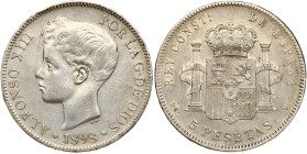 Spain 5 Pesetas 1898 SGV