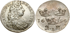 Sweden 2 Mark 1694