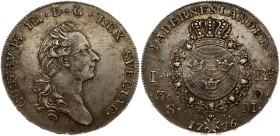 Sweden 1 Riksdaler 1776 OL