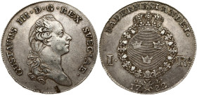 Sweden 1 Riksdaler 1782 OL