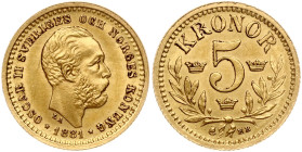 Sweden 5 Kronor 1881 EB