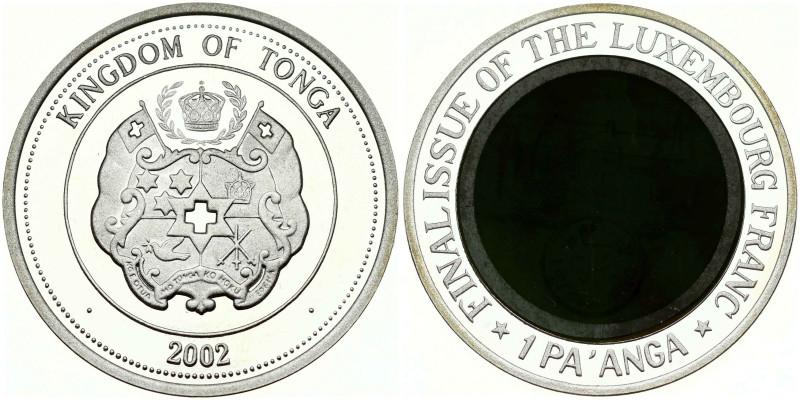 Tonga 1 Pa'anga 2002 Luxembourg Franc. Taufaʻahau Tupou IV (1965-2006). Final Is...