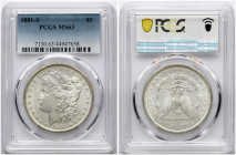 USA Morgan Dollar 1881 S PCGS MS 63