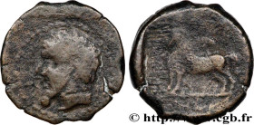 NUMIDIA - KINGDOM OF NUMIDIA - MASINISSA or MICIPSA
Type : Quart d’unité 
Date : c. 200-150 AC. 
Mint name / Town : Cirta, Numidie 
Metal : copper 
Di...