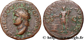 NERO
Type : As 
Date : 66 
Mint name / Town : Lyon 
Metal : copper 
Diameter : 27,5  mm
Orientation dies : 6  h.
Weight : 9,91  g.
Rarity : R1 
Obvers...
