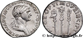 TRAJANUS
Type : Denier 
Date : 113 
Mint name / Town : Rome 
Metal : silver 
Millesimal fineness : 900  ‰
Diameter : 18,5  mm
Orientation dies : 6  h....