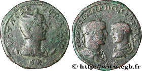 OTACILIA SEVERA, PHILIPPUS I and PHILIPPUS II
Type : Tetrassaria 
Date : 247 
Mint name / Town : Damas, Syrie, Coelé-Syrie 
Metal : copper 
Diameter :...
