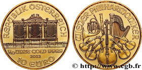 AUSTRIA
Type : 1/10 Oz - 10 Euro LE PHILARMONIQUE DE VIENNE 
Date : 2022 
Mint name / Town : Vienne 
Quantity minted : - 
Metal : gold 
Millesimal fin...