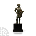 Etruscan Bronze Statuette of a Draped Hero