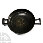 Greek Terracotta Black-Glazed Stemless Cup