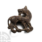 Scythian Silver Panther Looking Back Belt Mount