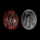 Hellenistic Garnet Gemstone with Hercules Club and Lionskin