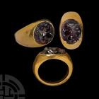 Hellenistic Gold Ring with Artemis Gemstone