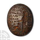 Byzantine Hematite Inscribed Gemstone with Figure