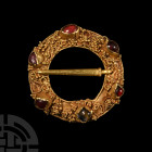 'The Eastchurch' Medieval Gold Gem-Set Annular Brooch