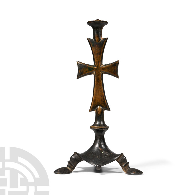 Medieval Bronze Altar Cross on Tripod Base

10th-11th century A.D. Comprising ...