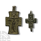 Byzantine Bronze Cross Pendant Group