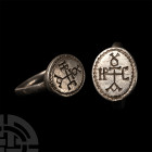 Byzantine Silver Ring with Monogram