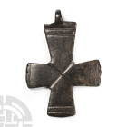 Byzantine Bronze Cross Pendant