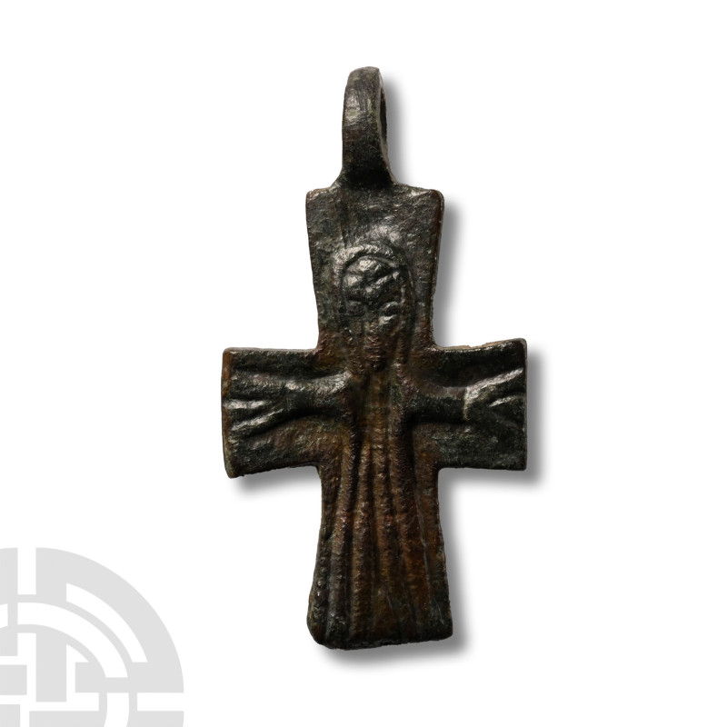 Byzantine Bronze Cross Pendant

6th-8th century A.D. Showing a nimbate figure ...