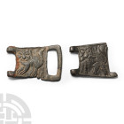 Byzantine Bronze Belt Plate Group with Lions