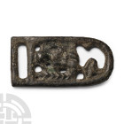 Byzantine Bronze Belt End with Saint