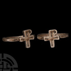 Byzantine Silver Ring with Cross