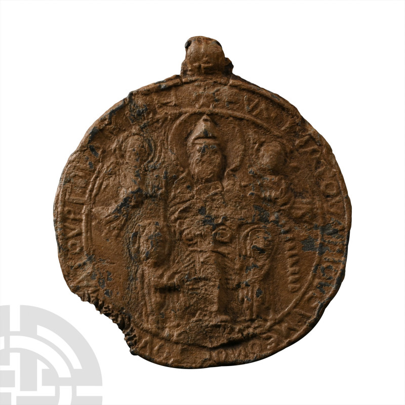 Byzantine Lead Pendant with Simeon Stylites

12th century A.D. Discoid with in...