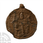 Byzantine Lead Pendant with Simeon Stylites