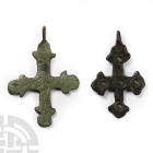 Byzantine Bronze Cross Pendant Group